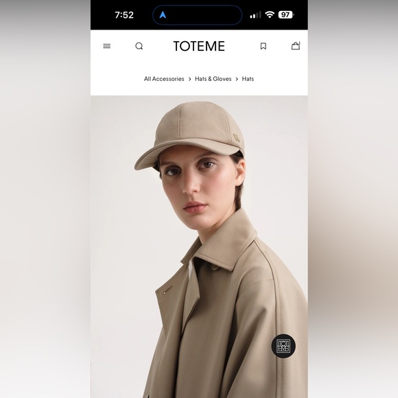 Toteme Baseball cap khaki main image 4